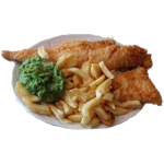2 Pcs Haddock Fillets & Chips 